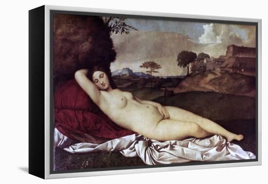 Sleeping Venus-Giorgione-Framed Premier Image Canvas