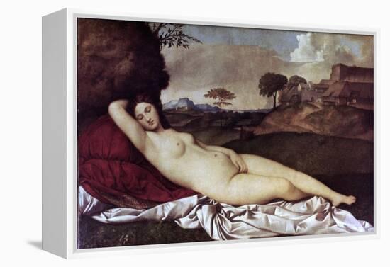 Sleeping Venus-Giorgione-Framed Premier Image Canvas