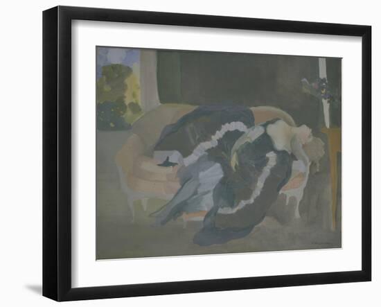 Sleeping Young Woman-Konstantin Andreyevich Somov-Framed Giclee Print