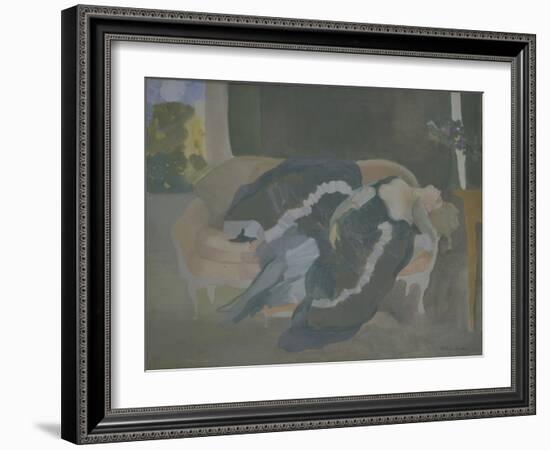 Sleeping Young Woman-Konstantin Andreyevich Somov-Framed Giclee Print