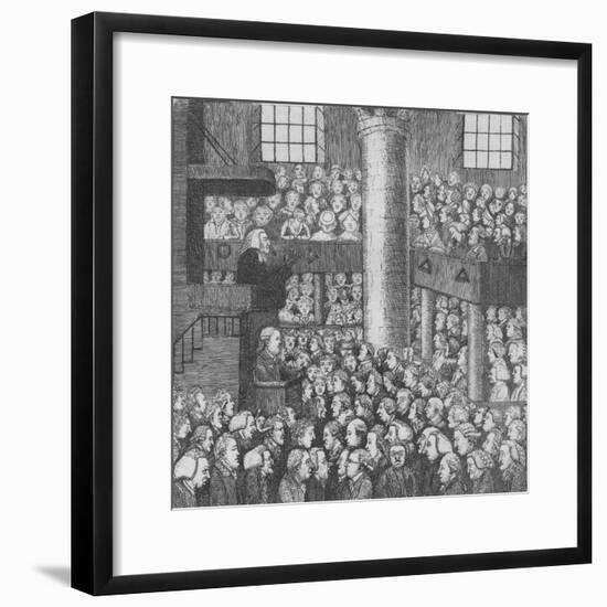 Sleepy Congregation, 1785-John Kay-Framed Premium Giclee Print