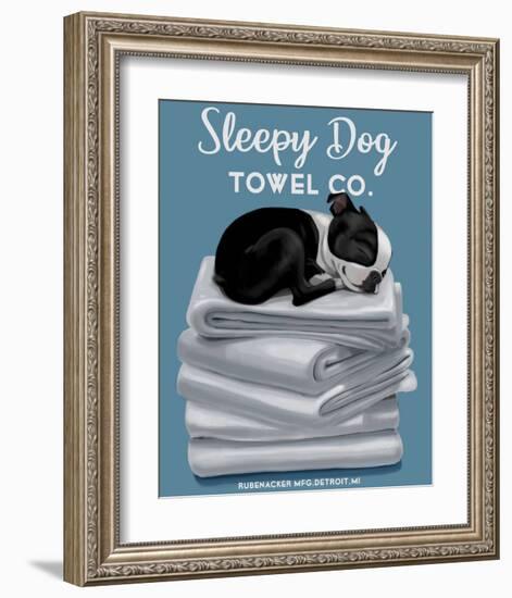 Sleepy Dog-Brian Rubenacker-Framed Art Print