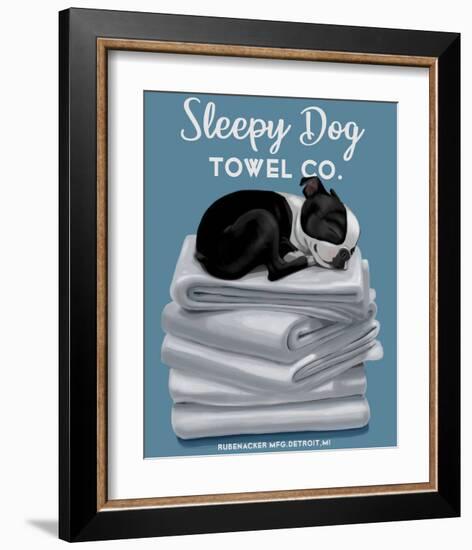 Sleepy Dog-Brian Rubenacker-Framed Art Print