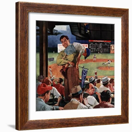 "Sleepy Inning", April 23, 1955-Earl Mayan-Framed Giclee Print