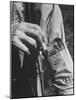 Sleeve Pocket with Pack of Lucky Strike Cigarettes in Fishing Jacket From Mail Order Co. L. L. Bean-George Strock-Mounted Photographic Print