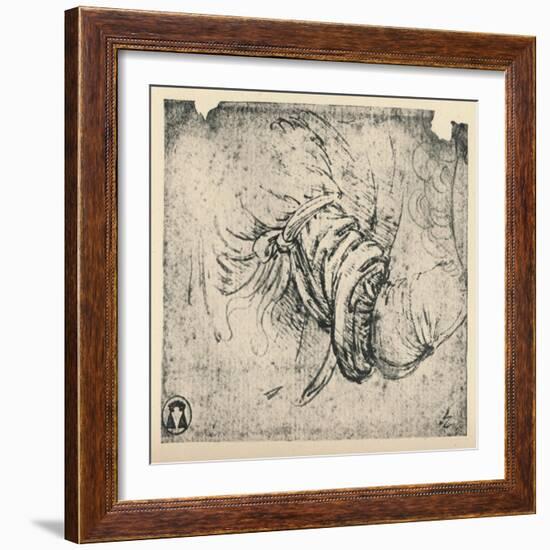 'Sleeve study for The Annunciation', 1470-1473 (1945)-Leonardo Da Vinci-Framed Giclee Print