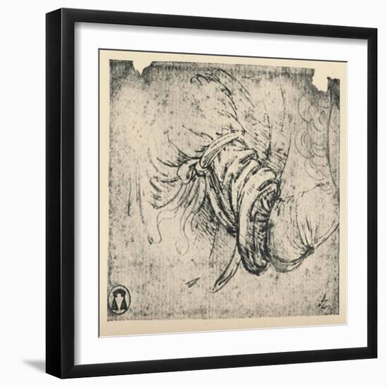 'Sleeve study for The Annunciation', 1470-1473 (1945)-Leonardo Da Vinci-Framed Giclee Print