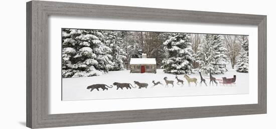 Sleigh in the Snow, Farmington Hills, Michigan ‘09-Monte Nagler-Framed Photographic Print