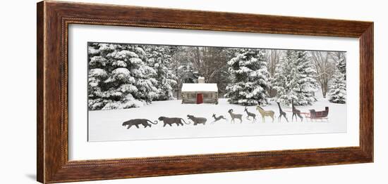 Sleigh in the Snow, Farmington Hills, Michigan ‘09-Monte Nagler-Framed Photographic Print