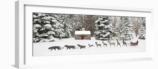 Sleigh in the Snow, Farmington Hills, Michigan ‘09-Monte Nagler-Framed Photographic Print