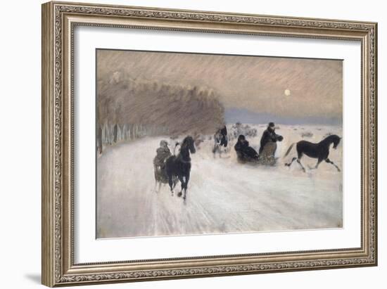 Sleigh Ride, 1880-Giuseppe De Nittis-Framed Giclee Print