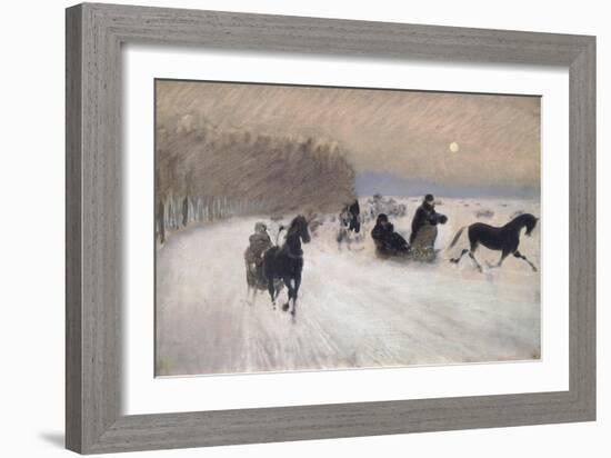 Sleigh Ride, 1880-Giuseppe De Nittis-Framed Giclee Print