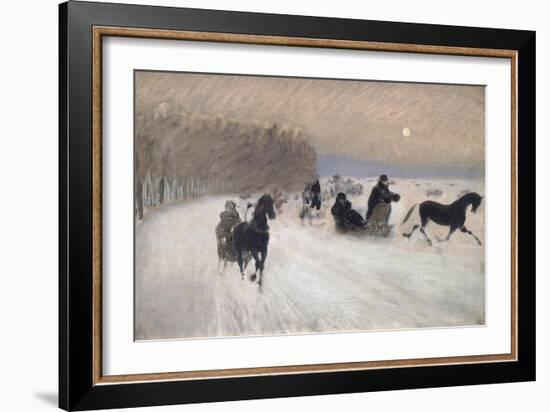 Sleigh Ride, 1880-Giuseppe De Nittis-Framed Giclee Print