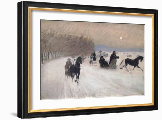 Sleigh Ride, 1880-Giuseppe De Nittis-Framed Giclee Print