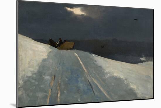 Sleigh Ride, C.1890-95 (Oil on Canvas)-Winslow Homer-Mounted Giclee Print