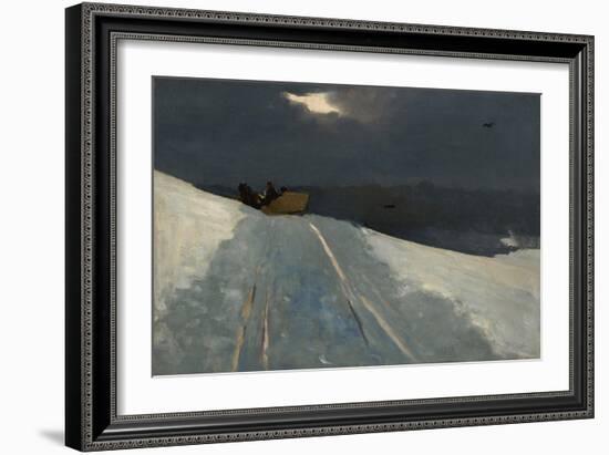 Sleigh Ride, C.1890-95 (Oil on Canvas)-Winslow Homer-Framed Giclee Print