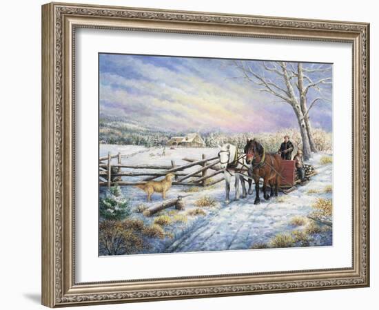 Sleigh Ride Home-Kevin Dodds-Framed Giclee Print