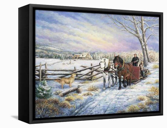 Sleigh Ride Home-Kevin Dodds-Framed Premier Image Canvas