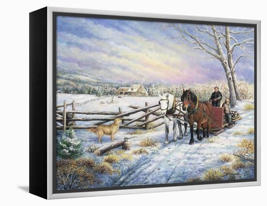 Sleigh Ride Home-Kevin Dodds-Framed Premier Image Canvas