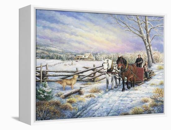 Sleigh Ride Home-Kevin Dodds-Framed Premier Image Canvas