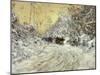 Sleigh Ride in Central Park-Childe Hassam-Mounted Giclee Print