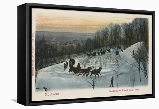 Sleighing at Montreal-null-Framed Premier Image Canvas