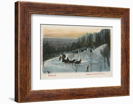 Sleighing at Montreal-null-Framed Photographic Print