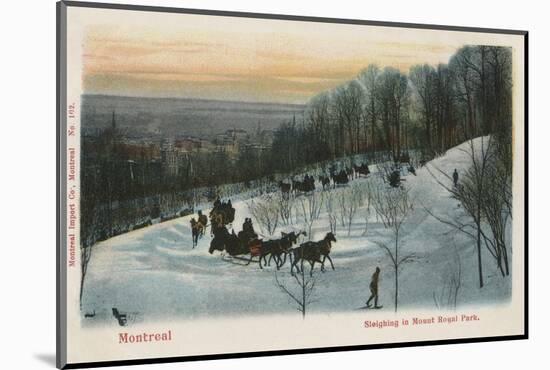 Sleighing at Montreal-null-Mounted Photographic Print