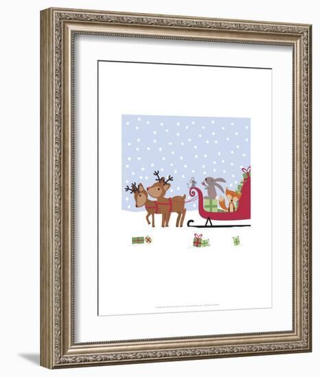 Sleighride - Wink Designs Contemporary Print-Michelle Lancaster-Framed Art Print