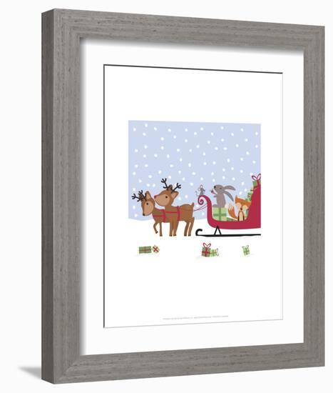 Sleighride - Wink Designs Contemporary Print-Michelle Lancaster-Framed Art Print