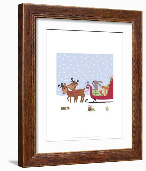 Sleighride - Wink Designs Contemporary Print-Michelle Lancaster-Framed Art Print