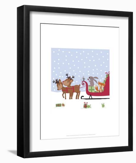 Sleighride - Wink Designs Contemporary Print-Michelle Lancaster-Framed Art Print