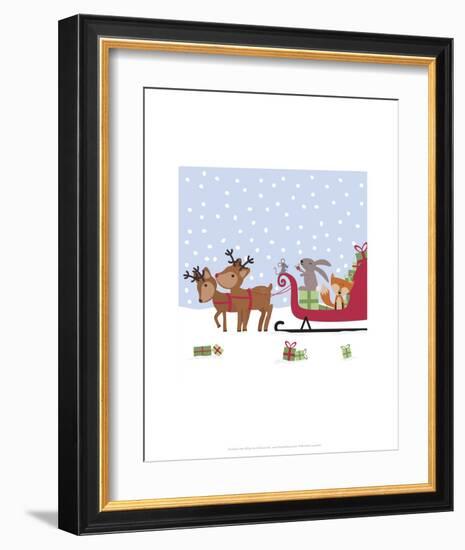 Sleighride - Wink Designs Contemporary Print-Michelle Lancaster-Framed Art Print