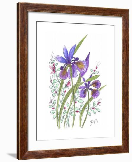 Slender Blue Flag-Beverly Dyer-Framed Art Print