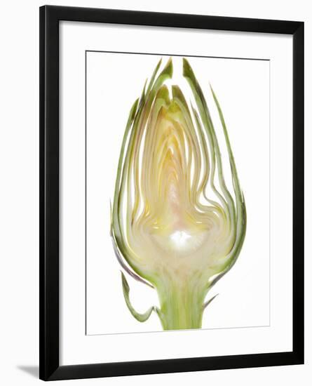 Slice of Artichoke on White Background-null-Framed Photographic Print