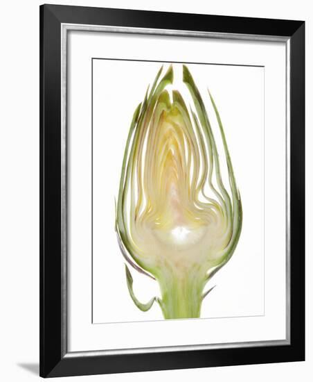 Slice of Artichoke on White Background-null-Framed Photographic Print