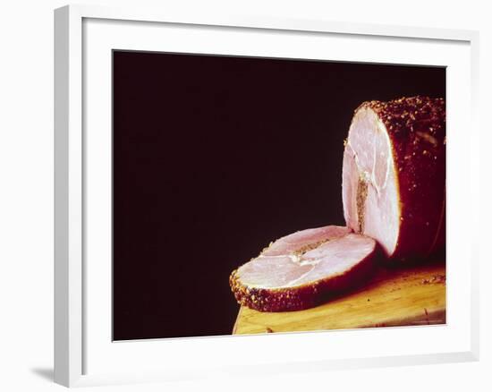 Sliced Ham Revealing It is Stuffed with Liver Pate-John Dominis-Framed Photographic Print