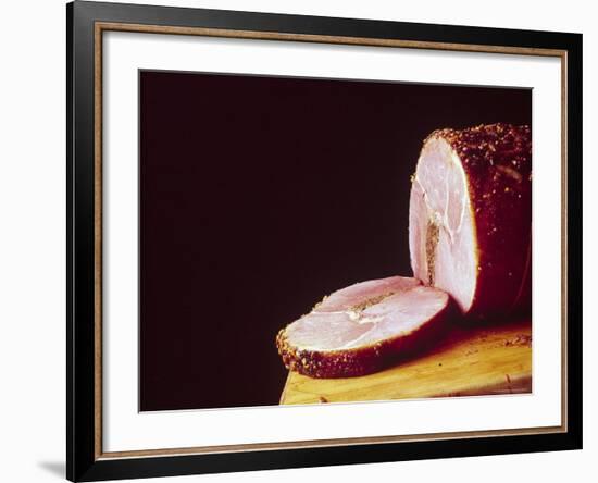 Sliced Ham Revealing It is Stuffed with Liver Pate-John Dominis-Framed Photographic Print