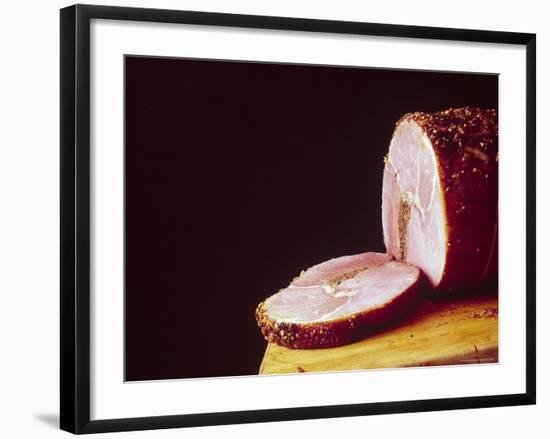 Sliced Ham Revealing It is Stuffed with Liver Pate-John Dominis-Framed Photographic Print