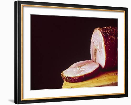 Sliced Ham Revealing It is Stuffed with Liver Pate-John Dominis-Framed Photographic Print