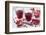 Sliced Pomegranates, Cores and Glasses with Pomegranate Juice-Jana Ihle-Framed Photographic Print