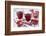 Sliced Pomegranates, Cores and Glasses with Pomegranate Juice-Jana Ihle-Framed Photographic Print