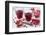 Sliced Pomegranates, Cores and Glasses with Pomegranate Juice-Jana Ihle-Framed Photographic Print