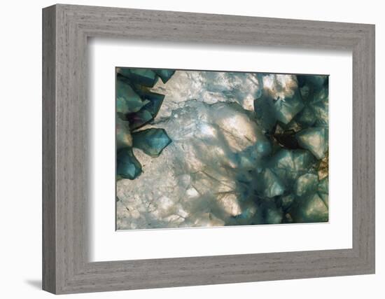 Sliced rock crystals of a geode-Zandria Muench Beraldo-Framed Photographic Print