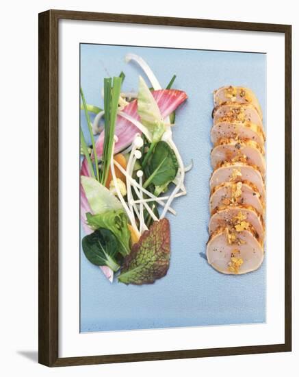 Sliced Swordfish Fillet and Salad Garnish-Joerg Lehmann-Framed Photographic Print