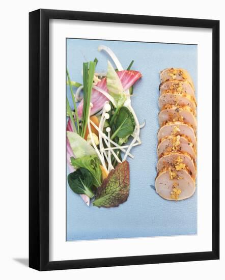 Sliced Swordfish Fillet and Salad Garnish-Joerg Lehmann-Framed Photographic Print