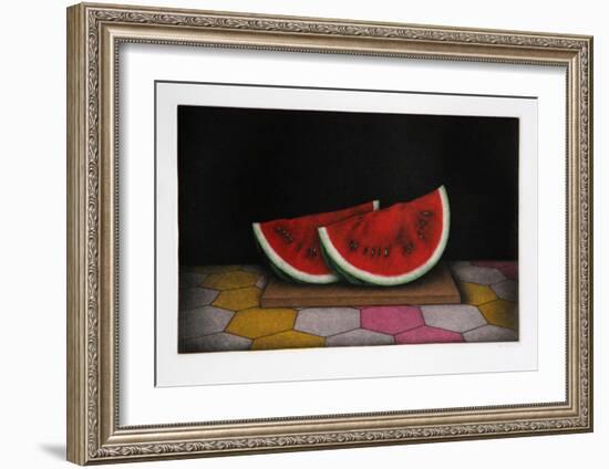 Sliced Watermelon-Tomoe Yokoi-Framed Collectable Print