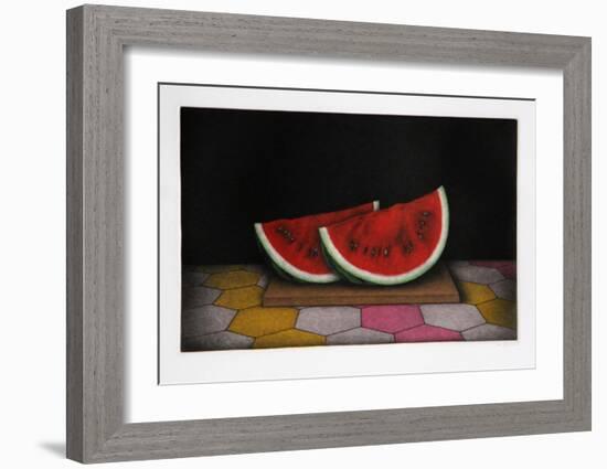 Sliced Watermelon-Tomoe Yokoi-Framed Collectable Print