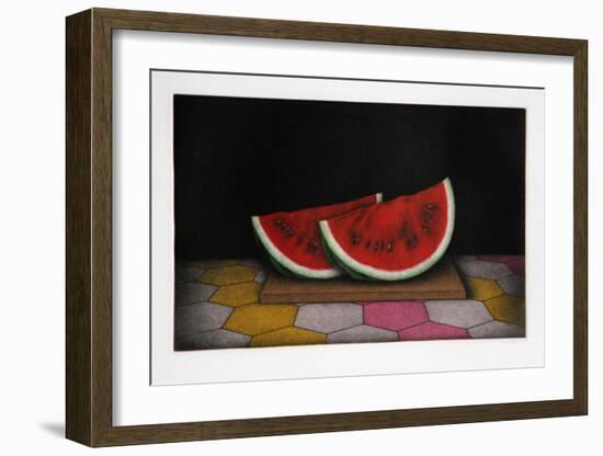 Sliced Watermelon-Tomoe Yokoi-Framed Collectable Print