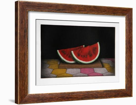 Sliced Watermelon-Tomoe Yokoi-Framed Collectable Print